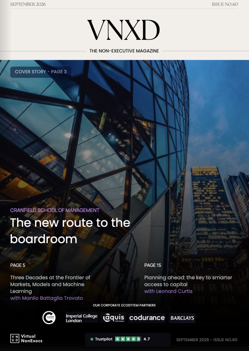 September 2026 Edition — VirtualNonExecs magazine cover